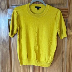 J. Crew Marigold Short Sleeve Silk Blend Sweater
